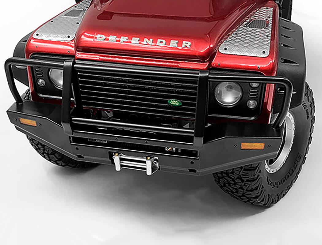 Rc4Wd Metal Front Winch Bumper For Traxxas Trx-4 Land Rover Defender D110