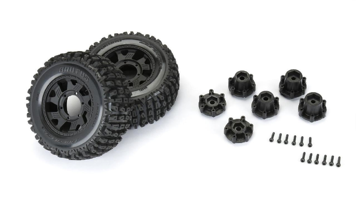 Duratrax 1/10 Brutus F/R 2.8In Monster Truck Tires Mtd 12Mm Black Ripp