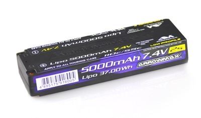 Arrowmax Lipo 5000Mah 2S Tc Low Profile-7.4V-55C