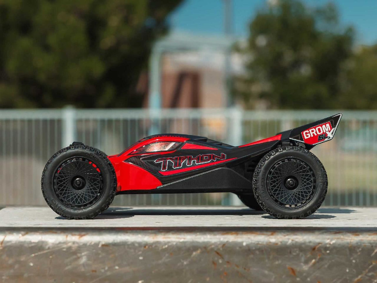 Arrma 1/18 Typhon Grom 223S Blx 4X4 With Batt/Charger Red