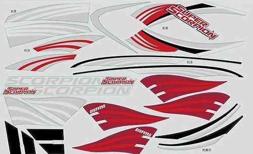 ROC HOBBY SUPER SCORPION EDF JET STICKERS