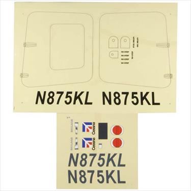 Topflite Decal Set Cessna 182 60 Size Arf