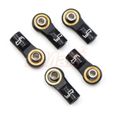 Yeah Racing Aluminum Reversed Thread M3 Rod Ends 5Pcs Black