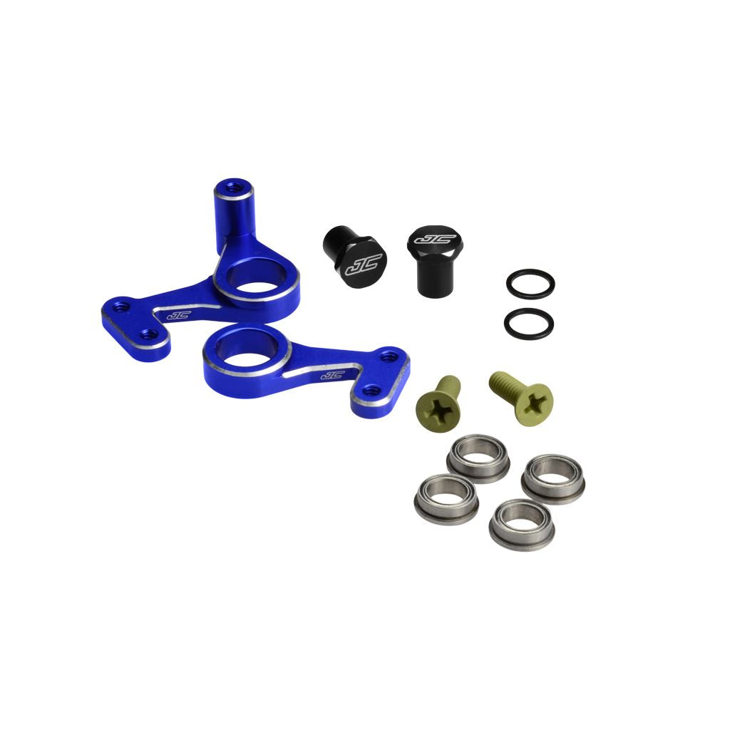 RC10 Aluminum Steering Bell-Crank Set-Blue