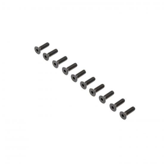 Losi Flat Head Screws, Stl, BO, M4 x 14mm (10) (Losi255019)