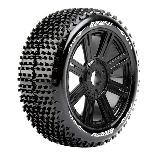 LOUISE RC B-HORNET 1/8 FR/RR SUPER SOFT HEX 17MM SPOKE/BLA