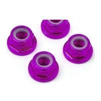 Fastrax M4 Pink Flanged Locknuts 4Pcs