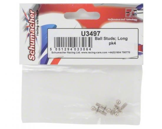 Schumacher Ball Studs; Long - Pk 4