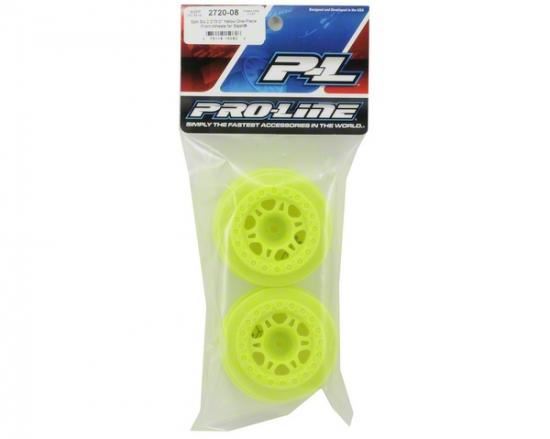 Pro-Line 'Split Six' Yellow One Piece Front Wheels For Slash