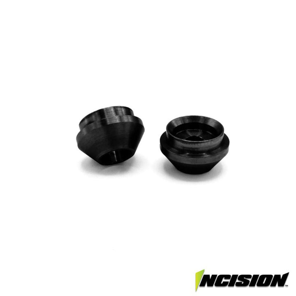 Vanquish Incision Lower Shock Cup Black (Pr)