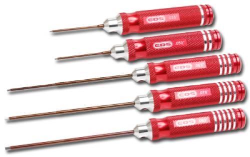 EDS Hex Driver Tool Set - .035, .050 X 60mm, .063, .078, .093 X 120mm - 5 Pcs