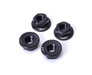 Core RC - Serrated Alloy M4 Nuts - Black - pk4