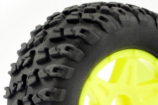 FTX COMET DESERT BUGGY FRONT MOUNTED TYRE & WHEEL YELLOW