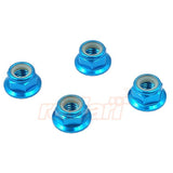 Yeah Racing 5mm Aluminum Wheel Lock Nut 4pcs Blue