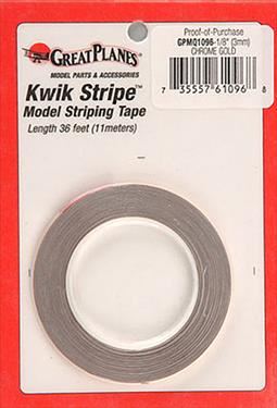 Gplanes Striping Tape Chrome Gold 1/8" (3mm X 11M)