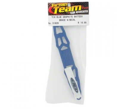 Team Associated TC3/4 Blue Graphite Battery Strap w/Chrome Decal