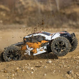 ECX 1/10 4WD Ruckus Brushed Orange/White RTR (ECX03242T1)