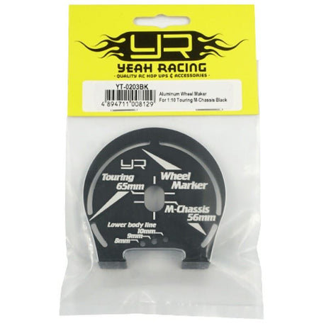 Yeah Racing Aluminum Wheel Well Marker For 1:10 Touring M-Chassis Black