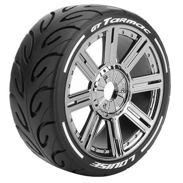 LOUISE RC GT-TARMAC 1/8 FR/RR SOFT HEX 17MM SPOKE/BLACK CH