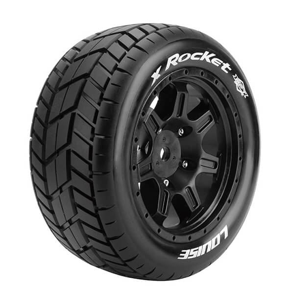 Louise Rc X-Rocket Black Mounted Arrma Kraton 8S Hex24mm