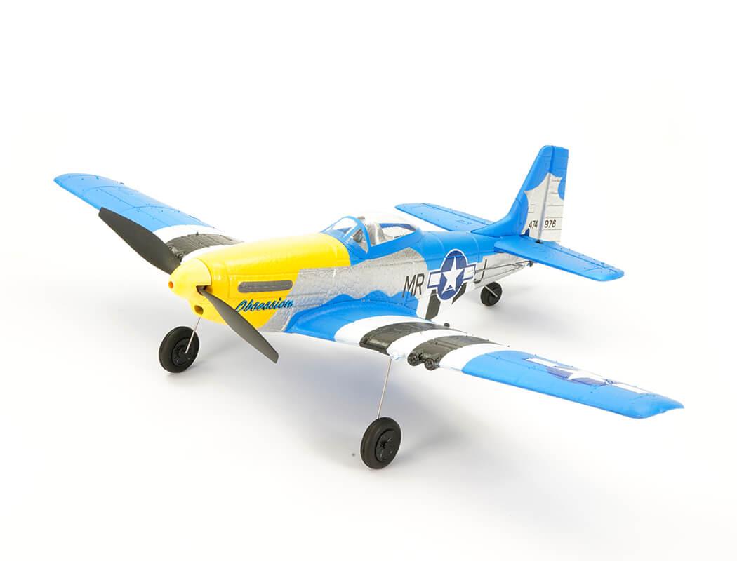 VOLANTEX P-51D MUSTANG V2 BLUE 4CH 400MM BRUSHED w/GYRO RTF