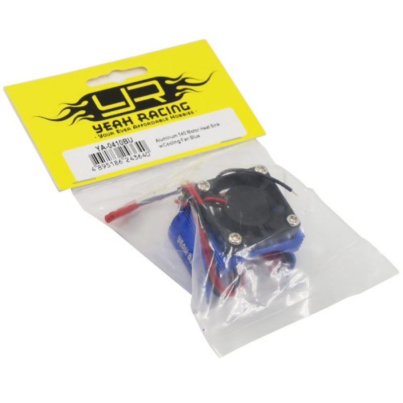 Yeah Racing Aluminum 540 Motor Heat Sink w/ Cooling Fan Blue