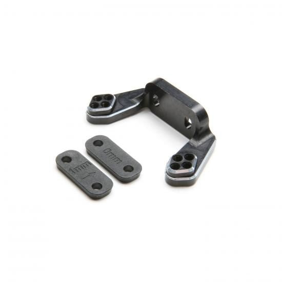 Losi Rear Camber Block - Black - w/Inserts: 22 4.0