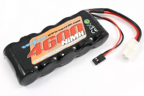 Voltz 4600Mah 6.0V Receiver Sub-C Pack Stick Battery W/Bec/Jr Plug