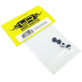 Yeah Racing 4mm Aluminium Wheel Flange Lock Nut 4pcs For RC Car Black