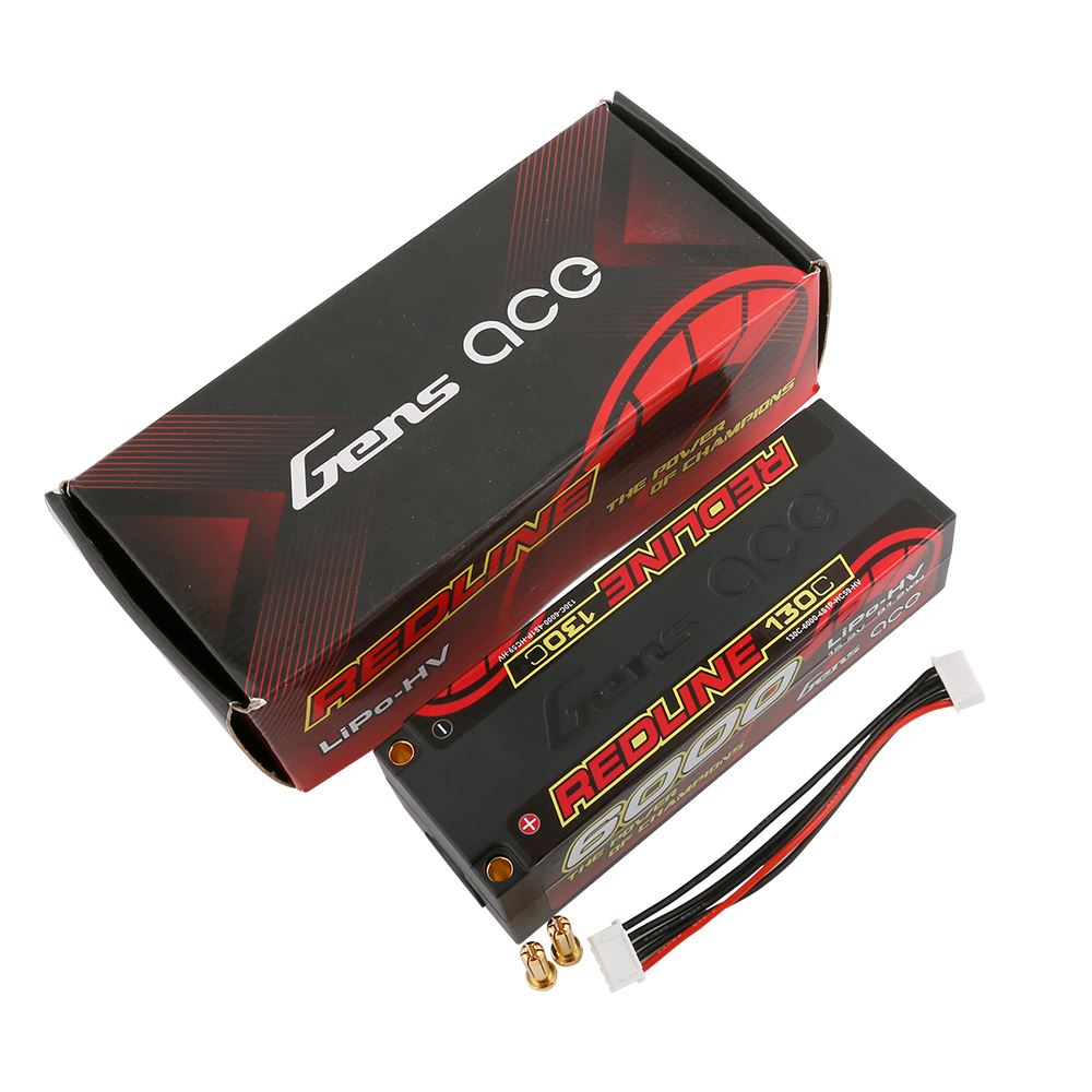 Gens Ace Li-Po HV Car Hard Case 4S 15.2V 6000mAh 130C RL with 5mm