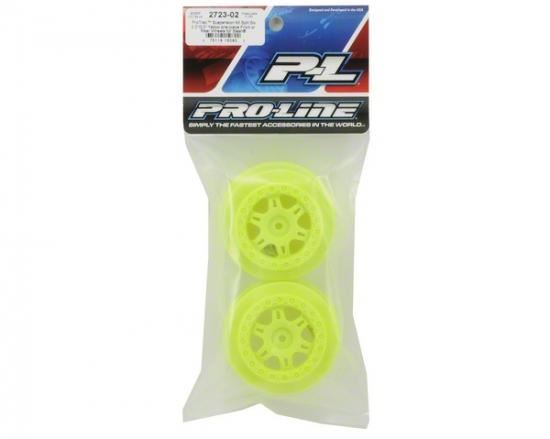 Pro-Line 'Split Six' Wheels For Protrac Susp. Set Slash Yellow