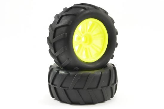 FTX COMET MONSTER FRONT MOUNTED TYRE & WHEEL YELLOW