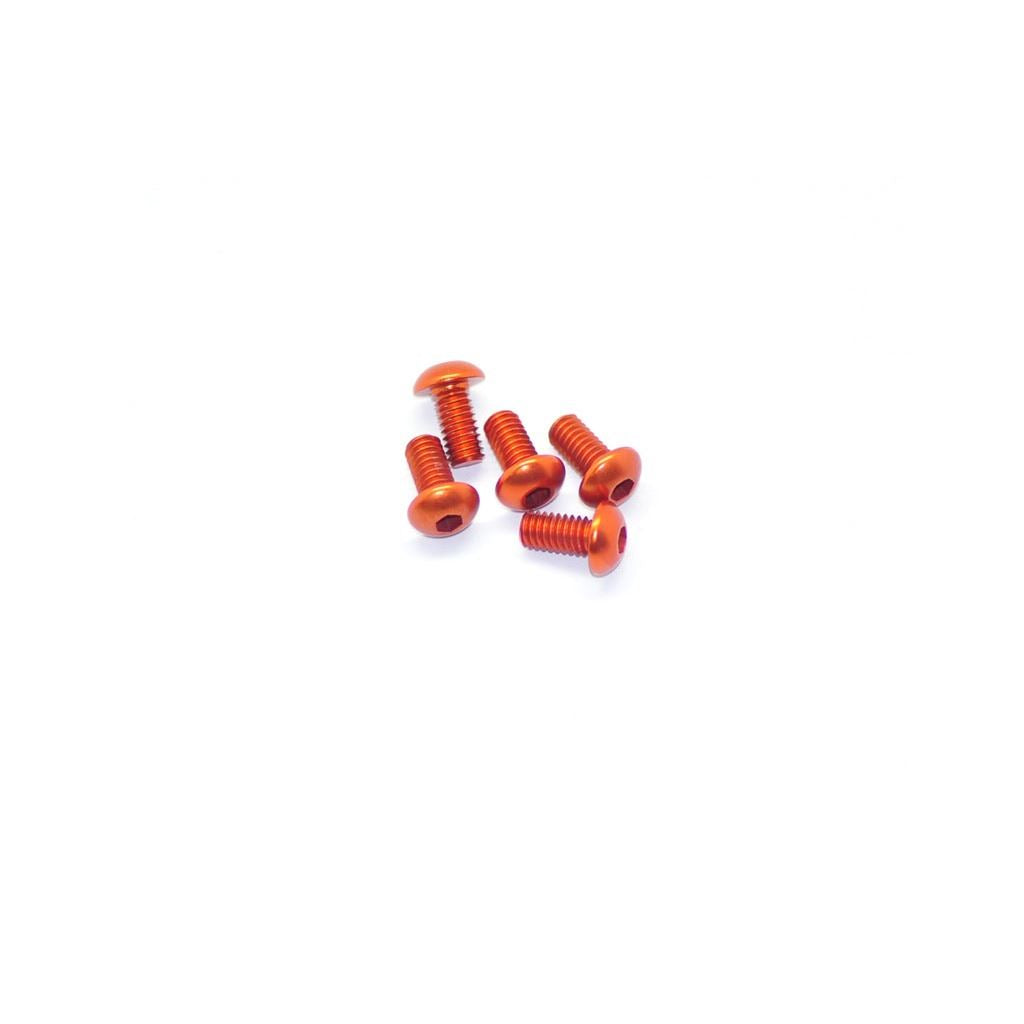 Alu Screw Allen Roundhead M4 X 8 Orange (5)