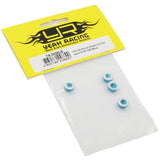 Yeah Racing 4mm Aluminium Wheel Flange Lock Nut 4pcs For RC Car Blue