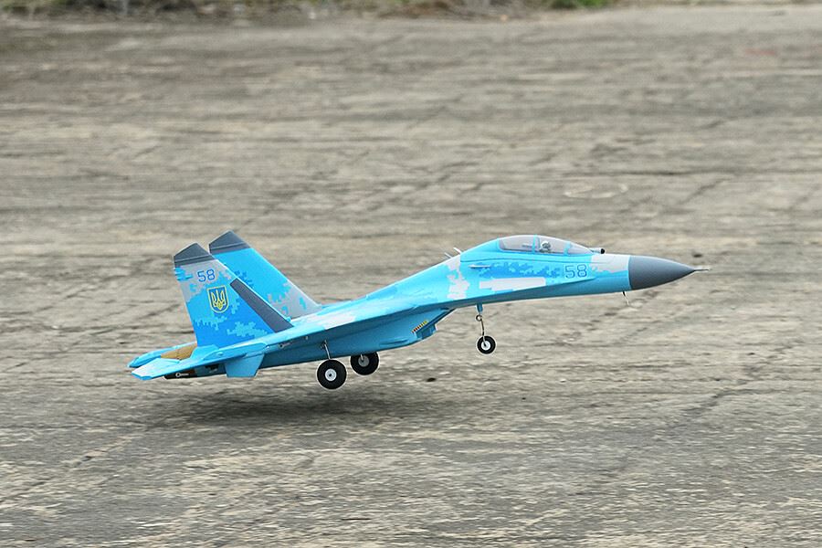 XFLY TWIN 50MM SU-27 EDF 750MM JET w/o TX/RX/BATT - BLUE CAMO