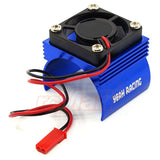 Yeah Racing Aluminum 540 Motor Heat Sink w/ Cooling Fan Blue