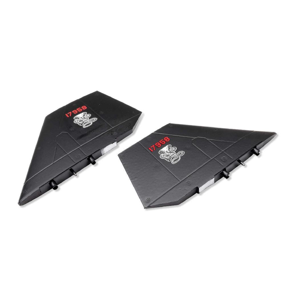 E Flite Fin Set; Black: SR-71 Twin 40mm  EDF