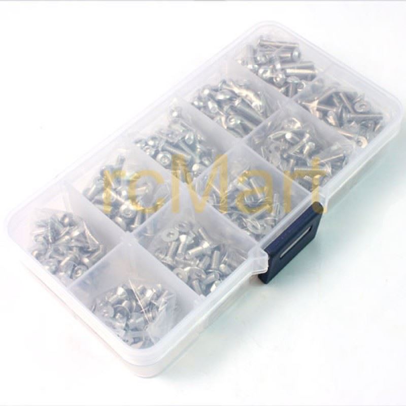 Yeah Racing Stainless Steel Screw Assorted Set (400pcs) with FREE Mini box