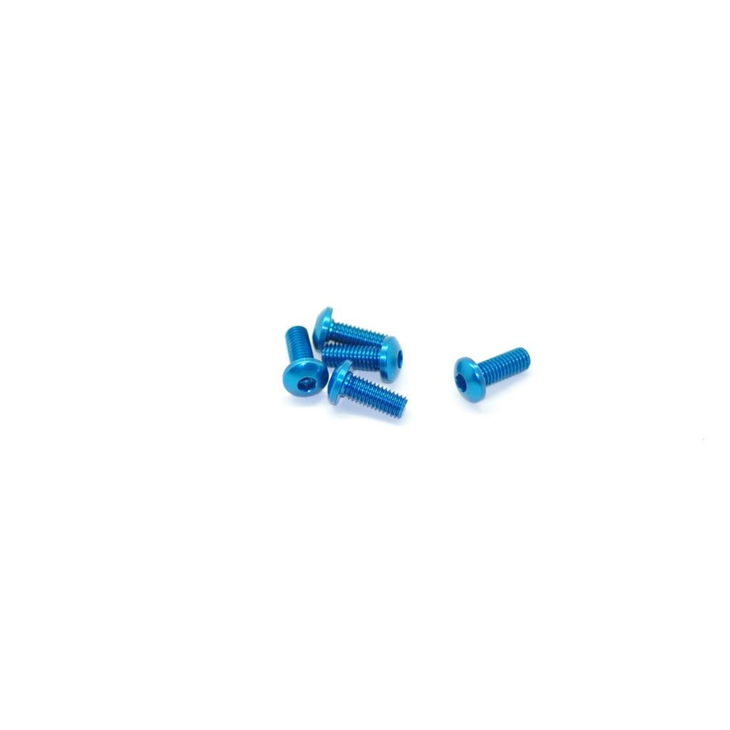 Alu Screw Allen Roundhead M3 X 8 Blue (5)