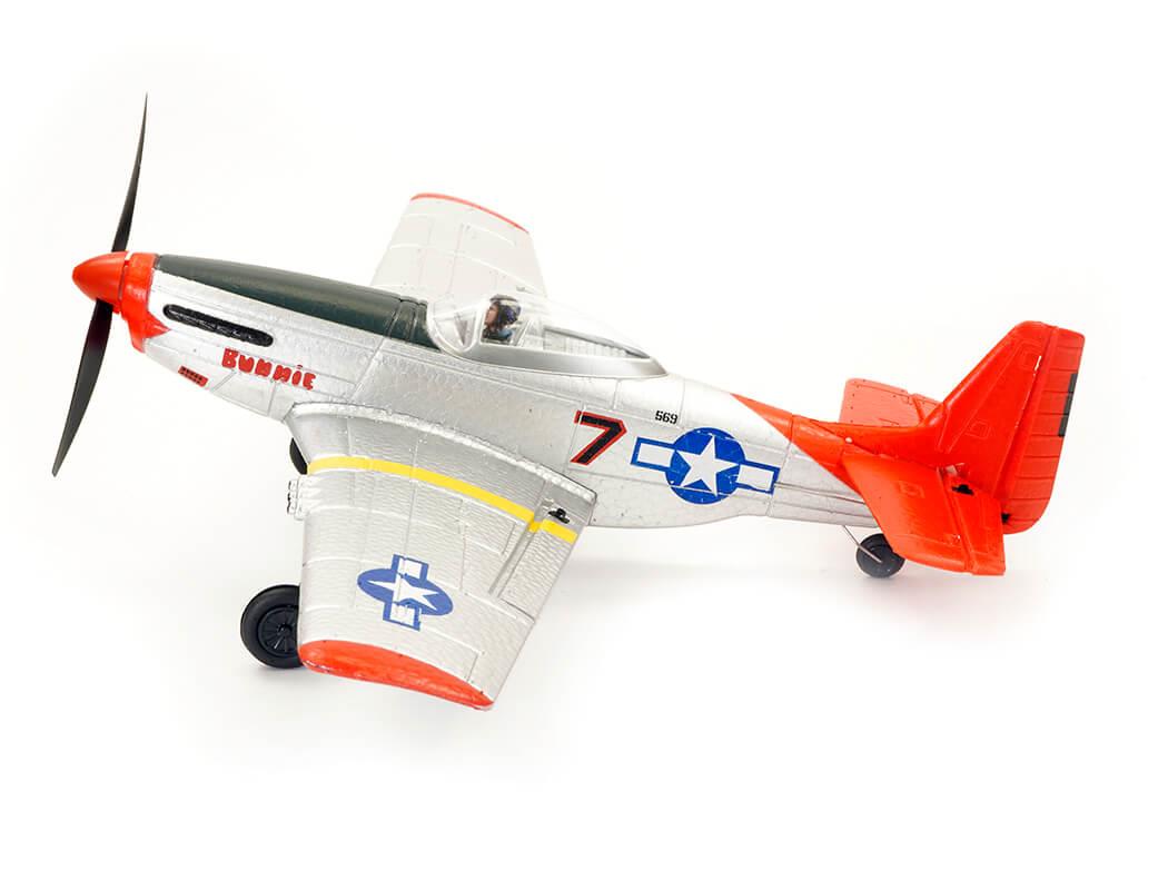 VOLANTEX P-51D MUSTANG V2 RED 4CH 400MM BRUSHED w/GYRO RTF