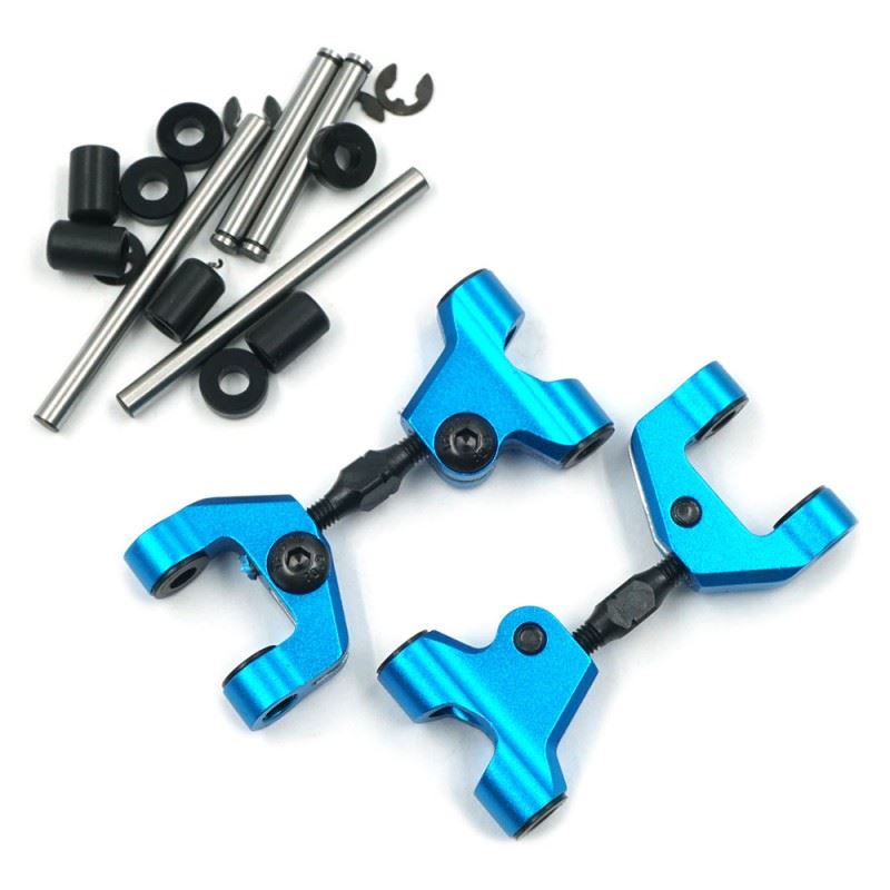 Yeah Racing Aluminum Rear Upper Arm Set Blue For Tamiya Tt-01/ Tt-01E Blue