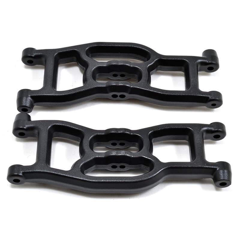 RPM FRONT A-ARMS BLACK FOR ASSOC Pro2 SC10, TROPHY RAT