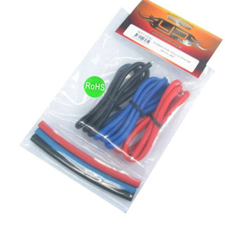 Yeah Racing 12AWG Silver Silicone Wire Set (BK/BU/RD)