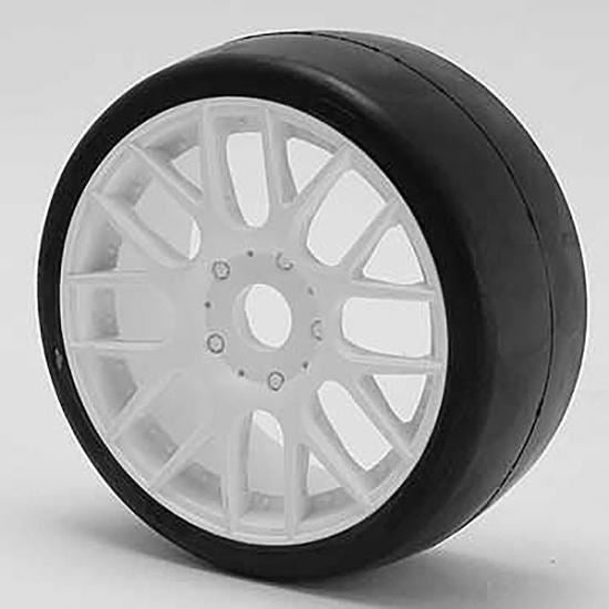 Reedy Sweep 1/8Th Gt R2 Pro Compound Slick Glued 40Deg/White Wheel