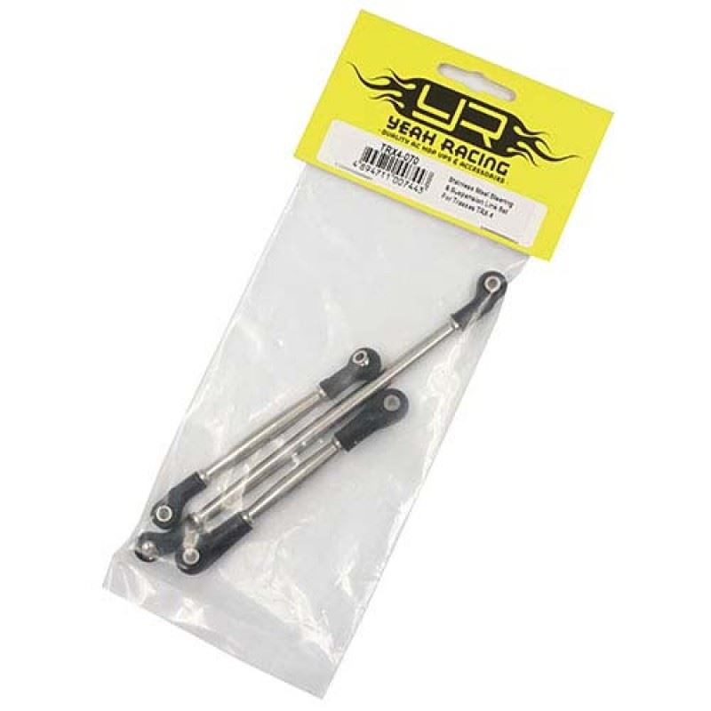 Yeah Racing Stainless Steel Steering & Suspension Link Set For Traxxas Trx-4 Trx-6