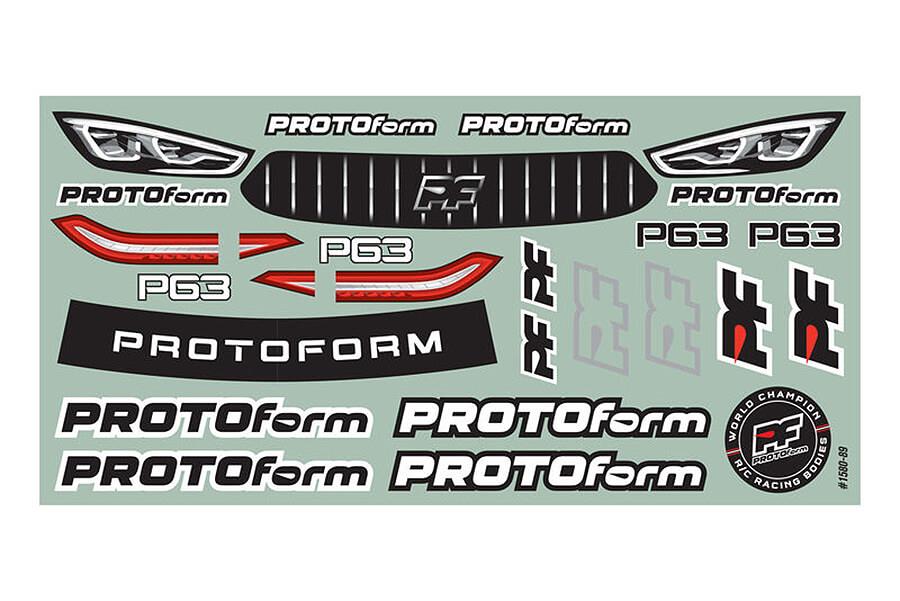 PROTOFORM P63 PRO-LITE (0.5MM) CLEAR BODYSHELL 190MM TC