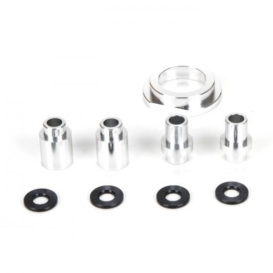 Losi Engine Mount Spacer & Clutch Mount, AL, Slvr: MTXL (Losi256008)